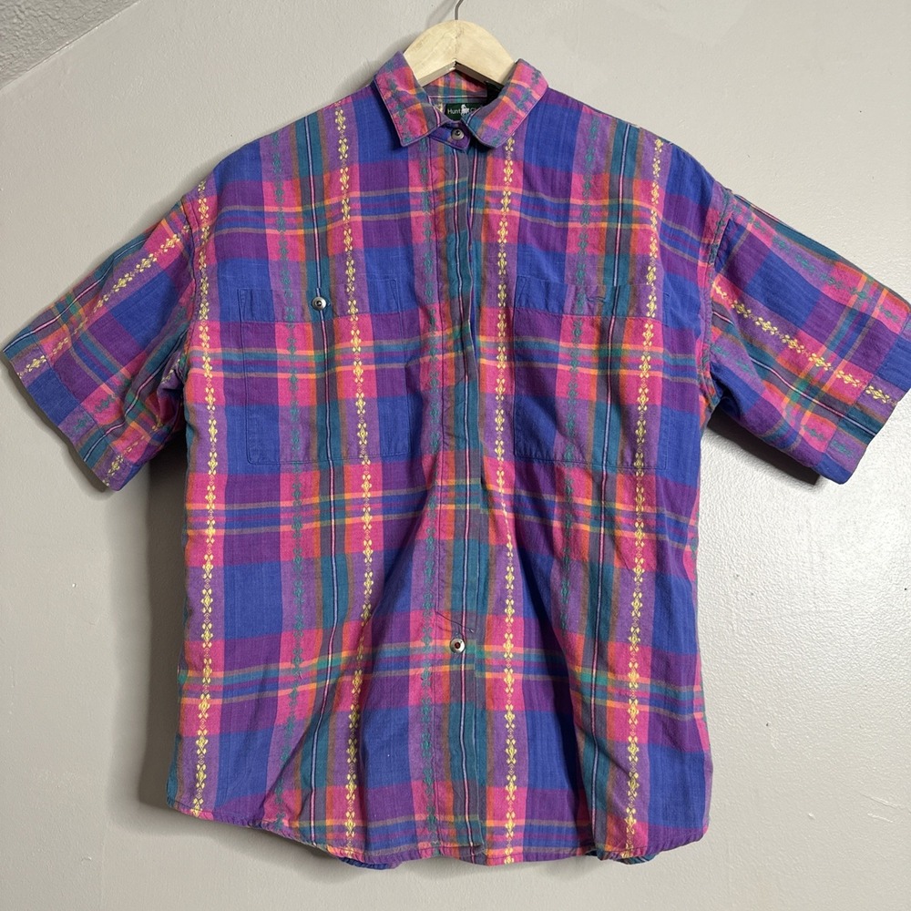 Vintage 100% Cotton Button Top Shirt  Hunt Club Sz S Cottagecore 90s